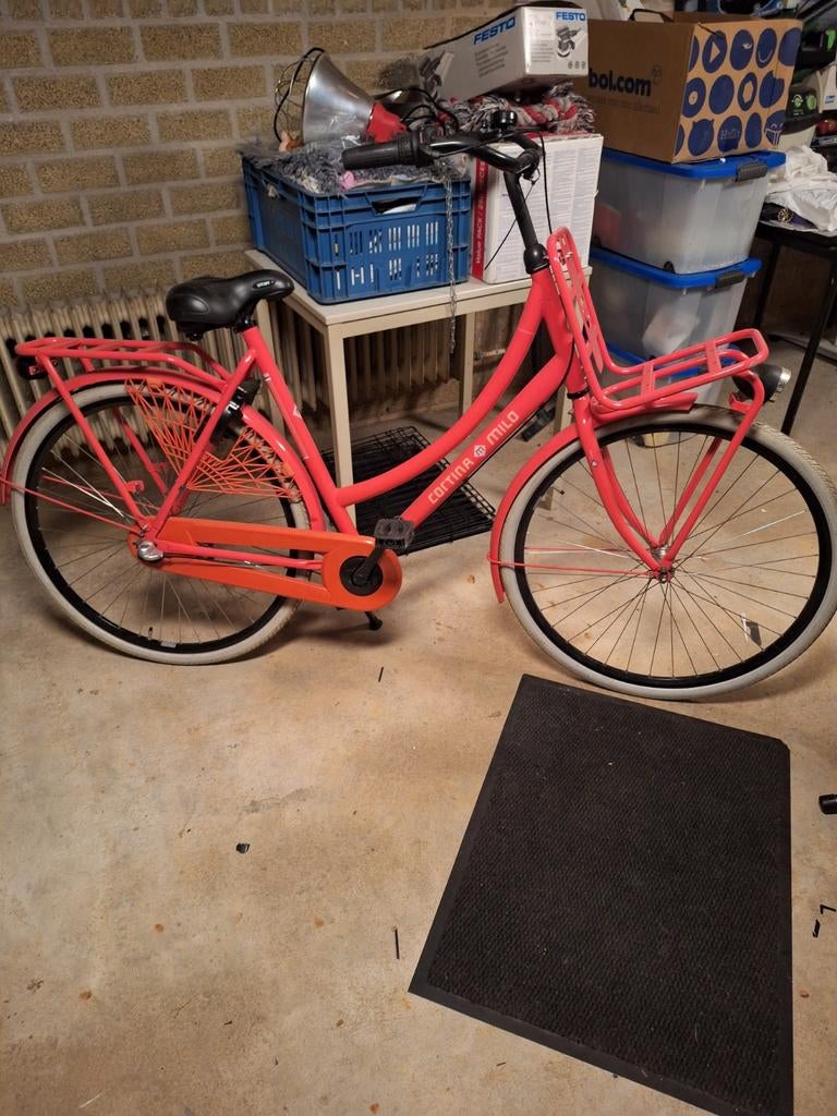 Zo goed als nieuwe Cortina milo Omafiets transportfiets roze, Fietsen en Brommers, Fietsen | Dames | Omafietsen, Ophalen, 53 tot 56 cm