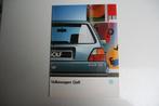 Folder Volkswagen Golf (08-1987) (66), Ophalen of Verzenden, Nieuw, Volkswagen