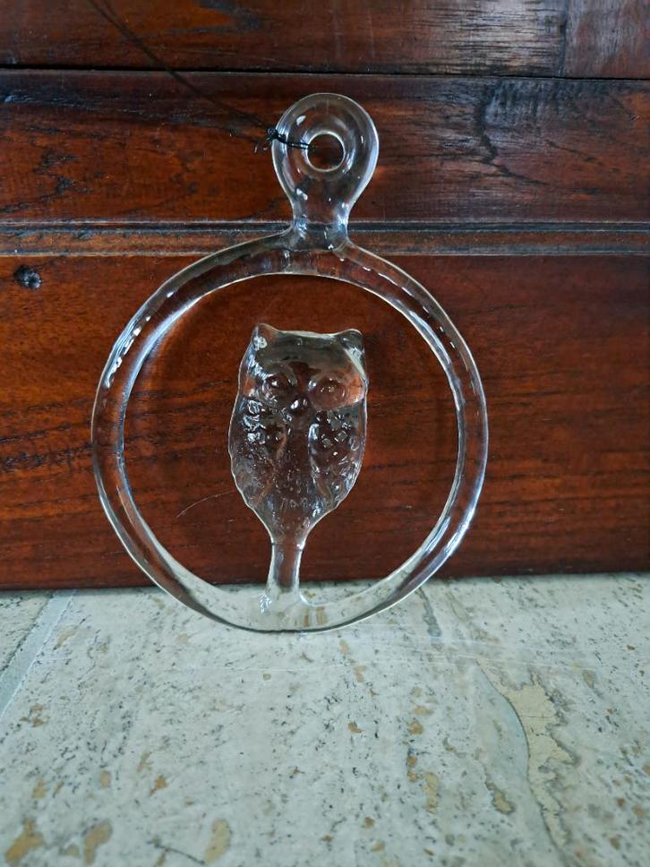 Glazen raamhanger uiltje, Antiek en Kunst, Antiek | Glas en Kristal, Ophalen of Verzenden