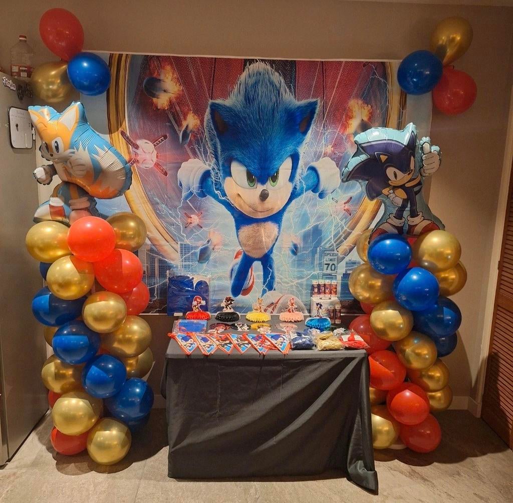 Sonic verjaardagsfeestje verjaardag versiering kinderfeest, Ophalen of Verzenden