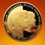 **  Penning Willem Alexander - 30 Jaar  ** Plated Gold **, Verzenden, Goud, Nederland