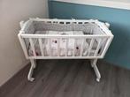 Witte Schommelwieg met Bedset, Ophalen, Zo goed als nieuw, Wieg