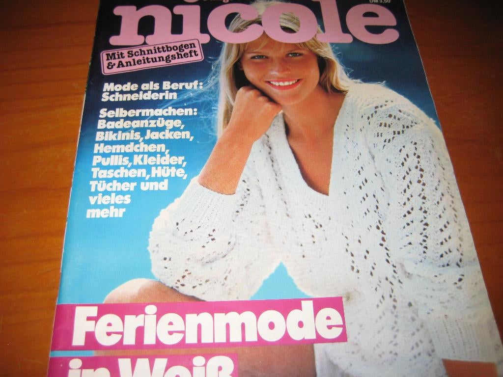 Nicole, 5/81: Ferienmode in weiss (breien + haken), Ophalen of Verzenden, Zo goed als nieuw, Overige onderwerpen