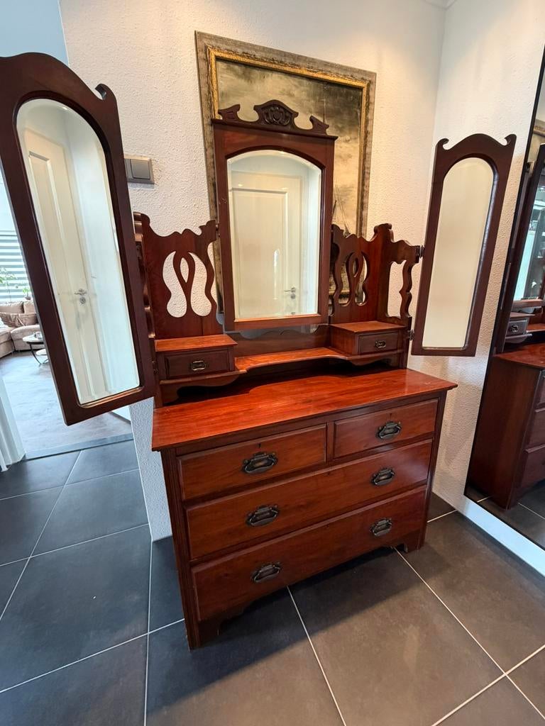 Antieke kaptafel, Ophalen, Gebruikt, 50 tot 100 cm, Minder dan 100 cm
