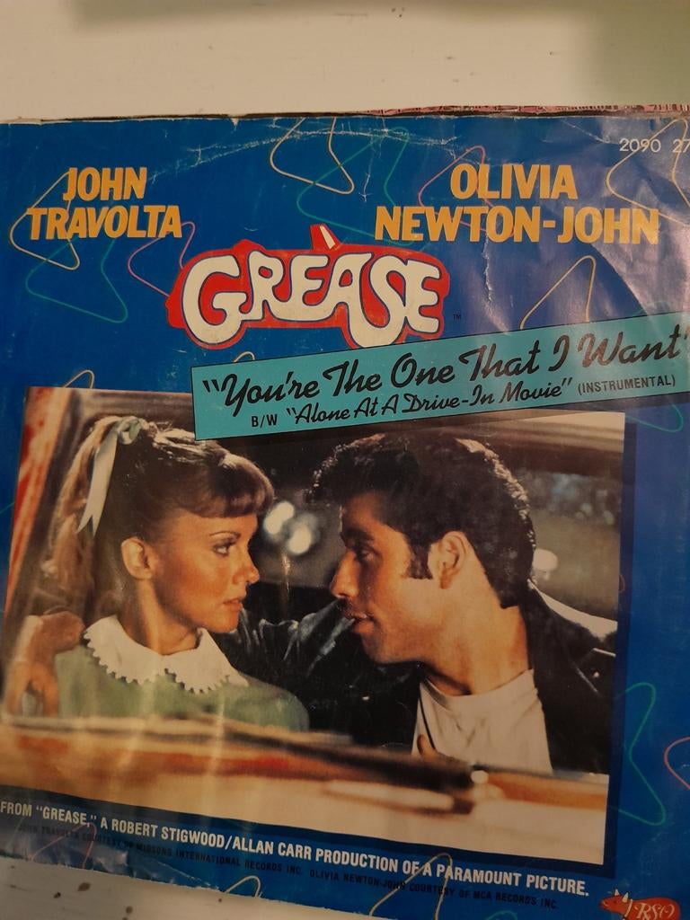 John travolta &  Olivia newton john 7 inch grease, Cd's en Dvd's, Vinyl Singles, Ophalen of Verzenden, Zo goed als nieuw, Pop