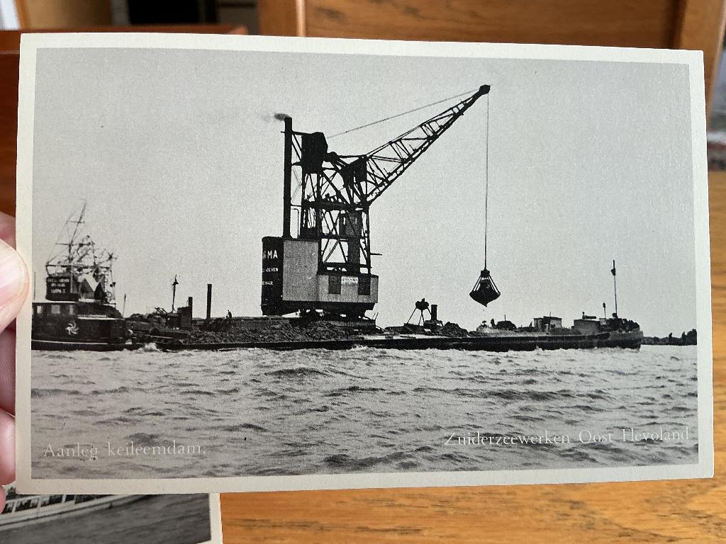 Zuiderzee werken kraan, Verzenden, 1940 tot 1960, Ongelopen, Flevoland