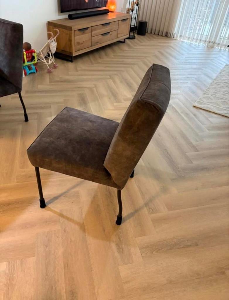 4 prachtige stoelen van Het Anker zgan, Huis en Inrichting, Stoelen, Ophalen, Zo goed als nieuw, Grijs, Stof