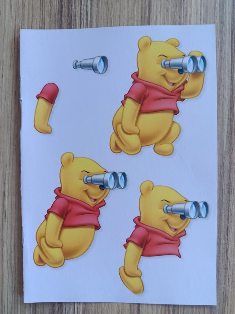 Knipvellen Winnie the Pooh,, Hobby en Vrije tijd, Kaarten | Zelf maken, Verzenden, Nieuw, Overige thema's, Knipvel