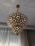 Oosterse Hanglamp met Kristallen Bloemen, Huis en Inrichting, Lampen | Hanglampen, Ophalen of Verzenden, Zo goed als nieuw, Metaal
