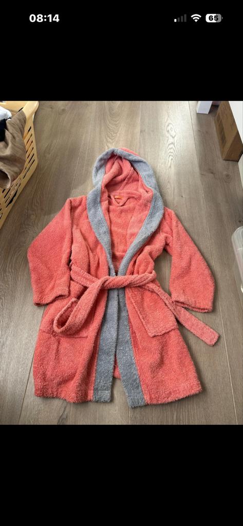 Hema Badjas Kinderen - Roze/Grijs, Ophalen of Verzenden, Gebruikt, Jongen of Meisje