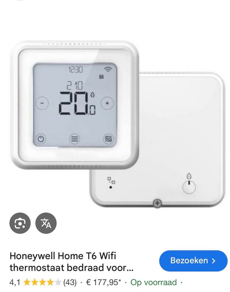 Honeywell Home T6 Slimme Bedrade Thermostaat (Nieuw), Ophalen of Verzenden, Slimme thermostaat, Nieuw