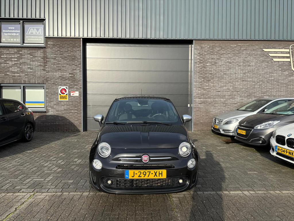 Fiat 500 1.0 Hybrid Rockstar | 2E EIGENAAR | 12MND GARANTIE, Auto's, Fiat, Voorwielaandrijving, 4 stoelen, Leder en Stof, Zwart