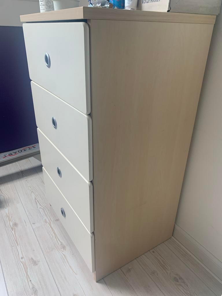 Ladekast met 4 lades (45,5 br), Ophalen, Minder dan 50 cm, Gebruikt, 100 tot 150 cm