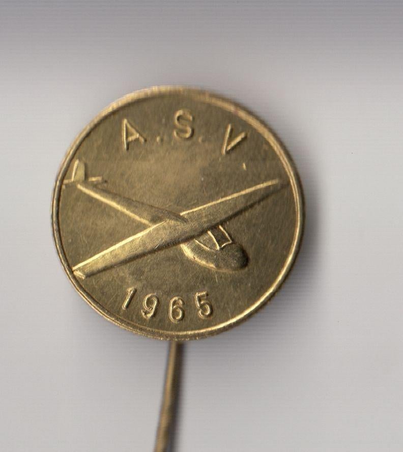 ASV Zweefvliegen Zweefvliegtuig Amsterdam speldje, Verzamelen, Niet vindbaar, Niet vindbaar, Zo goed als nieuw, Patch, Badge of Embleem