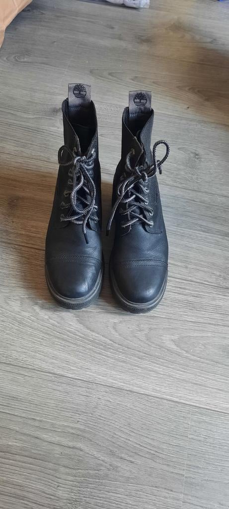Leren timberlands laarsjes  38, Ophalen of Verzenden, Zo goed als nieuw, Zwart