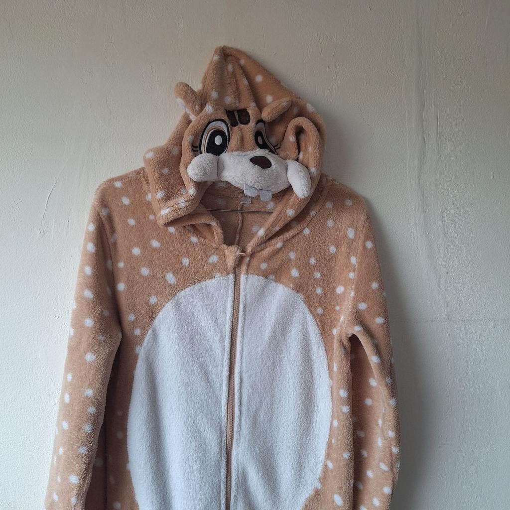 Onesie hert 158/164, Gebruikt, Meisje, Ophalen of Verzenden, Nacht- of Onderkleding