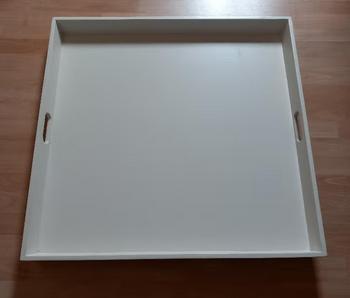 Gratis wit dienblad 80 x 80 cm., Ophalen, Gebruikt, Vierkant, Hout