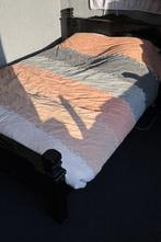 Grenen bed zwart compleet, Ophalen, Eenpersoons, Zwart, 140 cm