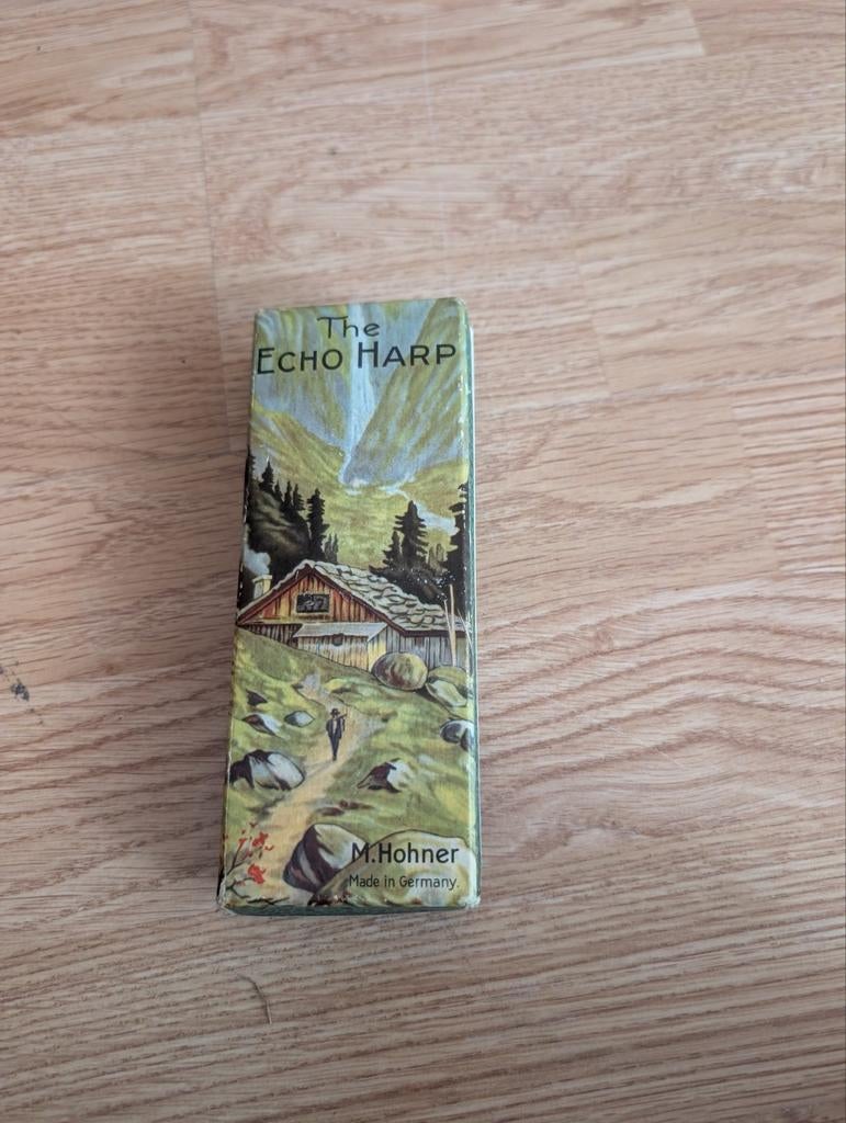 Vintage Hohner Echo Harp Mondharmonica met doosje, Muziek en Instrumenten, Ophalen