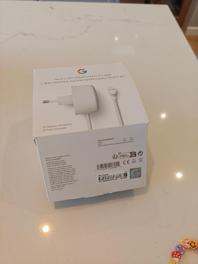 10 meter kabel Google Nest Cam weather proof cable, Ophalen of Verzenden, Nieuw, Buitencamera