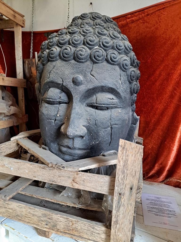 Boeddha Hoofd Waterornament - Uniek en Rustgevend, Huis en Inrichting, Woonaccessoires | Boeddhabeelden, Nieuw, Ophalen