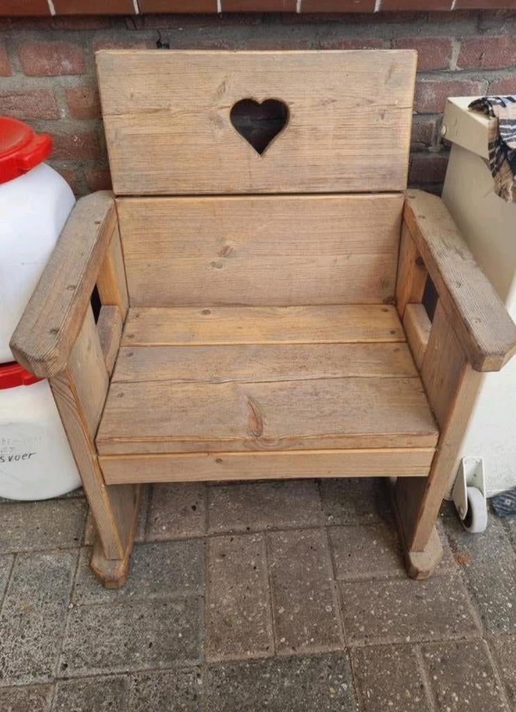 Houten kinder tuinstoel, Ophalen, Hout