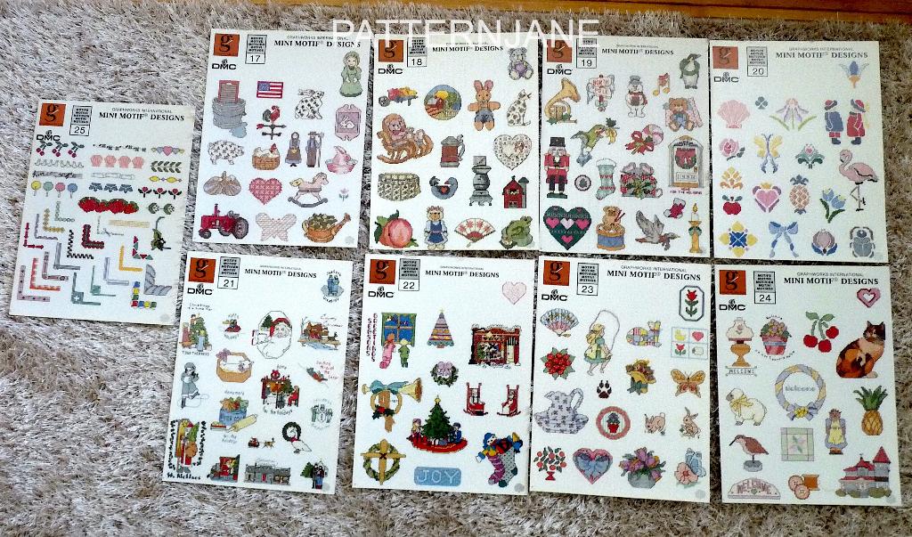 borduren: 25 leaflets met kleine motiefjes dmc - mooi !, Hobby en Vrije tijd, Borduren en Borduurmachines, Verzenden, Zo goed als nieuw