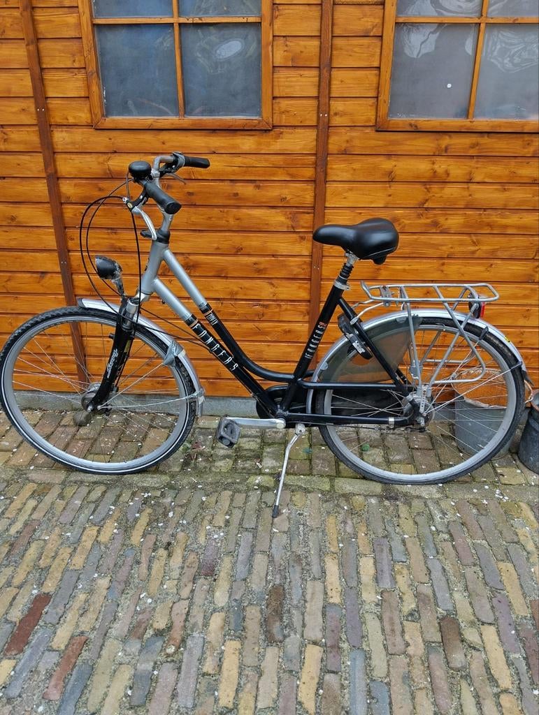 Fongers fiets 28 inch, zwart/zilver, frame 53 cm, 50 tot 53 cm, Ophalen, Gebruikt, Overige merken