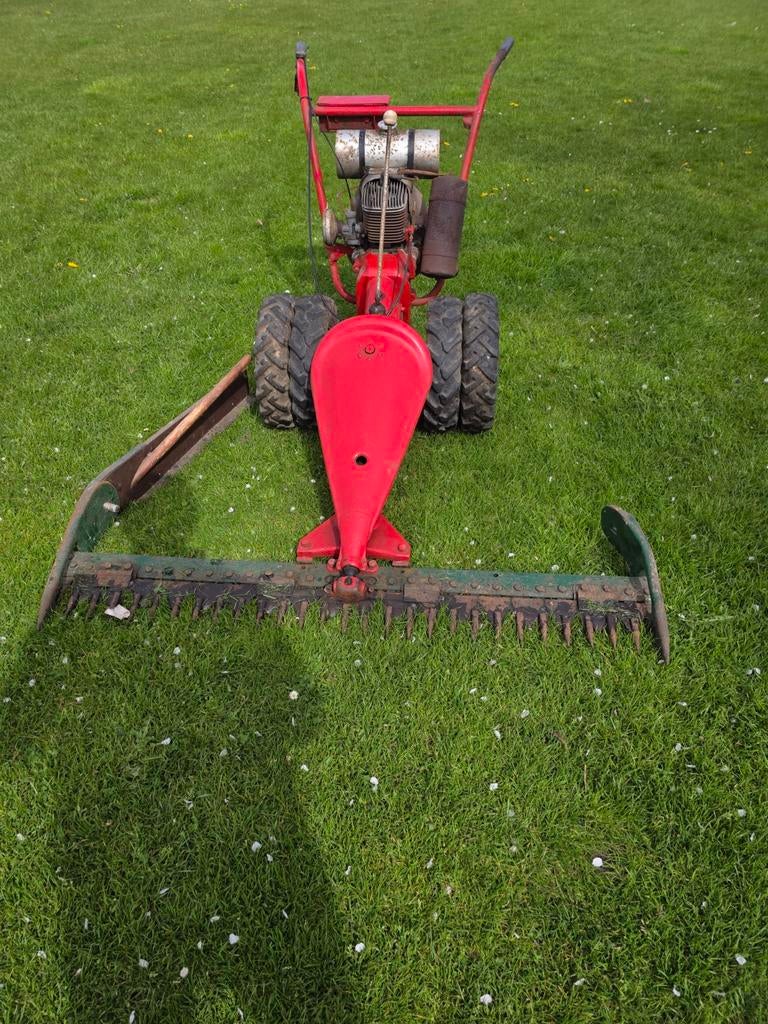 Balkmaaier, ruwterrein, talutmaaier rotax tweetakt motor, Tuin en Terras, Grasmaaiers, Ophalen, Gebruikt, 50 cm of meer