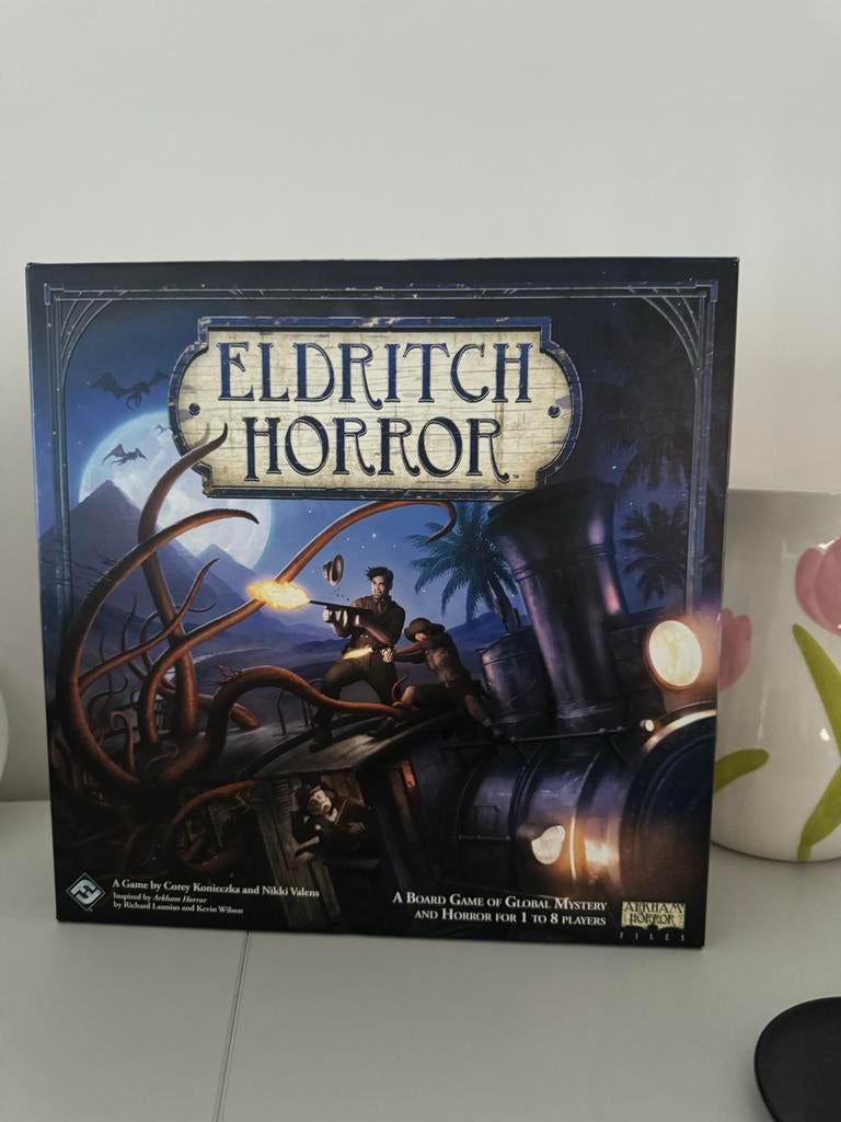 Eldritch Horror Bordspel, Hobby en Vrije tijd, Gezelschapsspellen | Bordspellen, Vijf spelers of meer, Ophalen of Verzenden, Zo goed als nieuw