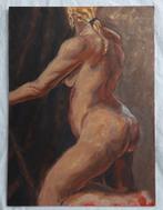 Olieverfstudie - naaktmodel, Ophalen of Verzenden