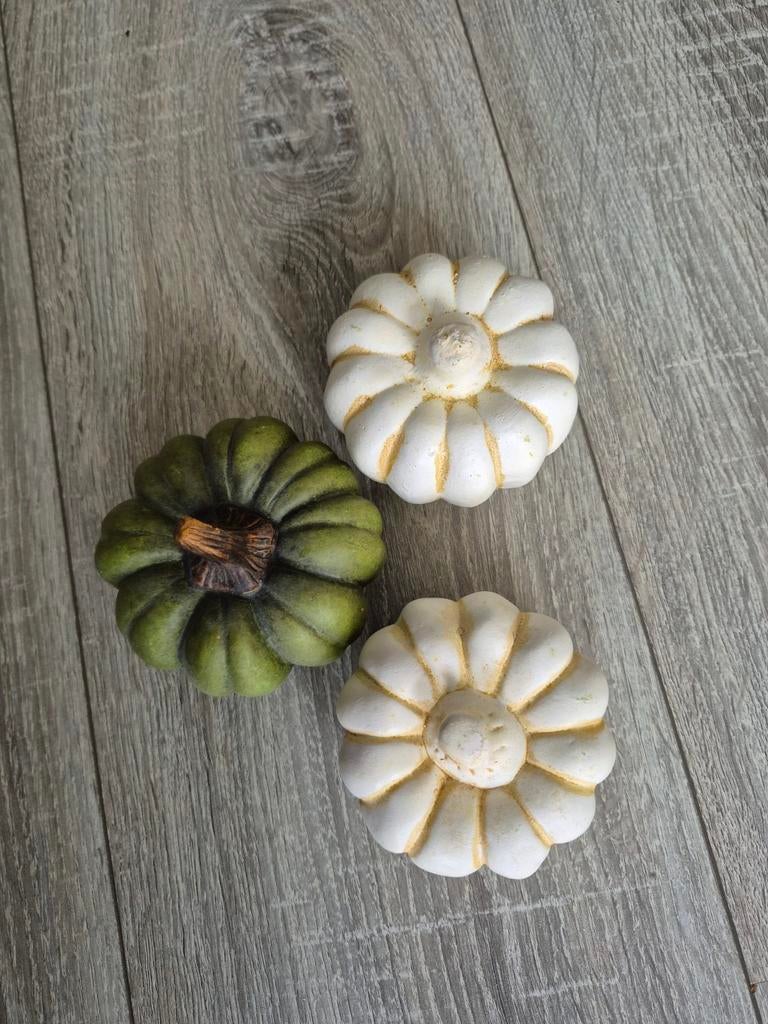 Set van 3 decoratieve pompoenen, Ophalen of Verzenden