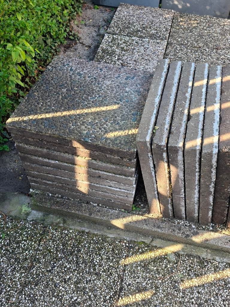 Gratis grindtegels, Tuin en Terras, Terrasdelen en Vlonders, Ophalen, Gebruikt