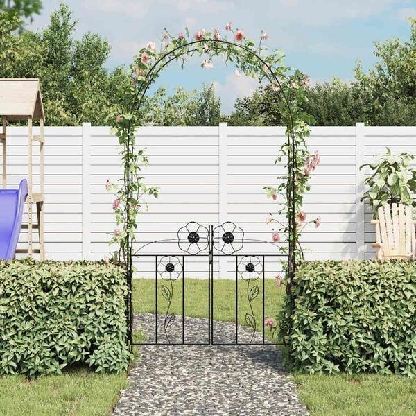 Rozenboog pergola met hekje ijzer GRATIS BEZORGD!, Verzenden, Nieuw, Nvt, Sierhekwerk