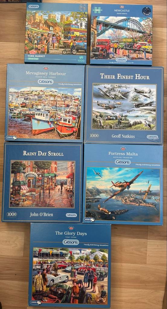 Diverse Gibsons legpuzzels (1000 stukjes), Hobby en Vrije tijd, Denksport en Puzzels, Ophalen of Verzenden, 500 t/m 1500 stukjes