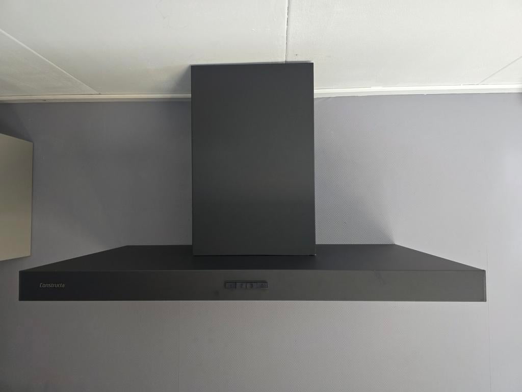 Constructa Afzuigkap 90 cm Matzwart - Nieuw, Ophalen of Verzenden, Zo goed als nieuw, 400 tot 600 m³ per uur, Wandschouwkap