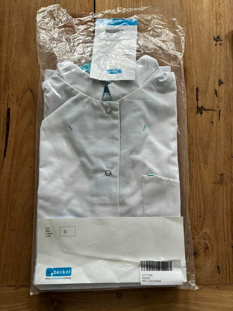 Nieuwe Berkel zorgjas maat S - wit met turquoise, Kleding | Dames, Ophalen of Verzenden, Nieuw