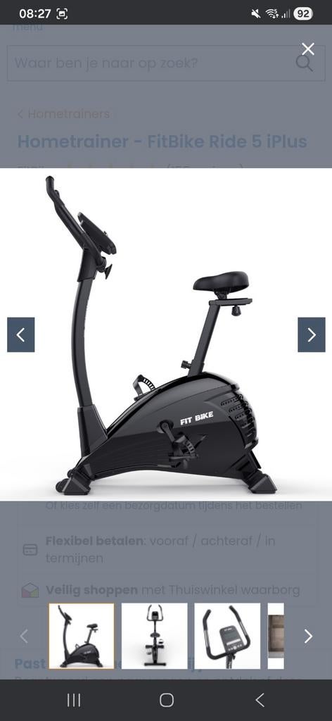 FitBike Ride 5 iPlus Hometrainer - Zo goed als nieuw, Sport en Fitness, Fitnessapparatuur, Ophalen of Verzenden, Zo goed als nieuw