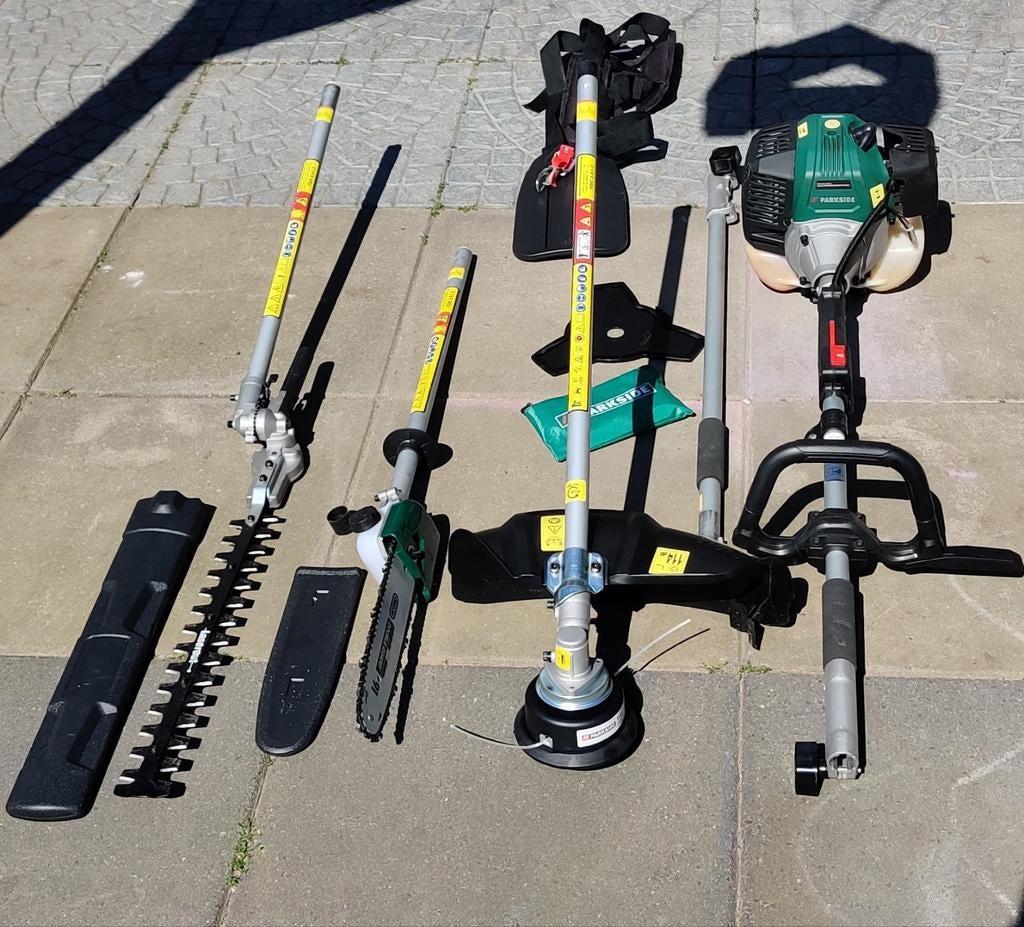 Telescoop Kettingzaag/Heggenschaar/bosmaaier, Ophalen, Zo goed als nieuw, Benzine, Parkside