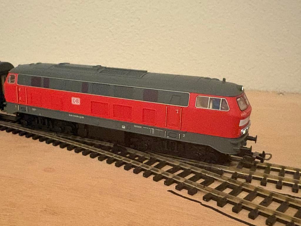 PIKO BR 218 digitale diesellocomotief met IC rijtuigen, Overige merken, Treinset, Gelijkstroom, Ophalen of Verzenden