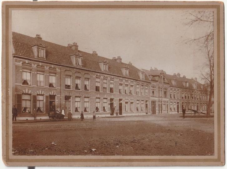 Haarlem Kinderhuissingel oude foto op karton / kabinetfoto, Verzamelen, Foto's en Prenten, Gebruikt, Foto, Gebouw, Voor 1940, Verzenden