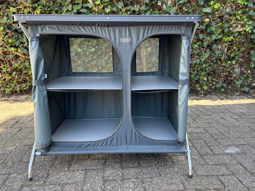 Crespo inklapbare campingkast, Ophalen, Zo goed als nieuw, Campingkast