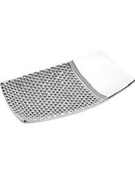 Serveer schaal. Decoratief keramiek chroom / wit, Ophalen of Verzenden, Zo goed als nieuw, Rechthoekig, Overige materialen