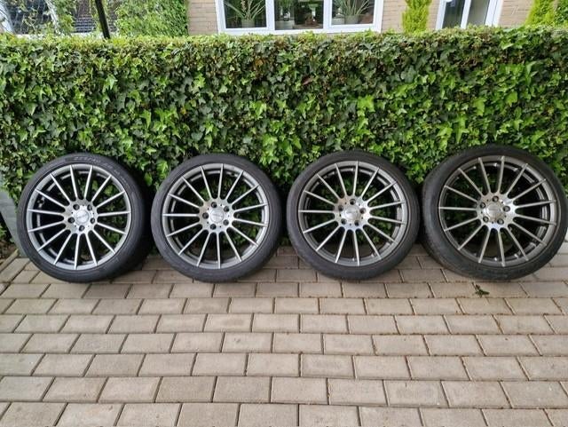 Aluminium velgen met banden 18 Inch, Ophalen, 18 inch, Gebruikt, Banden en Velgen