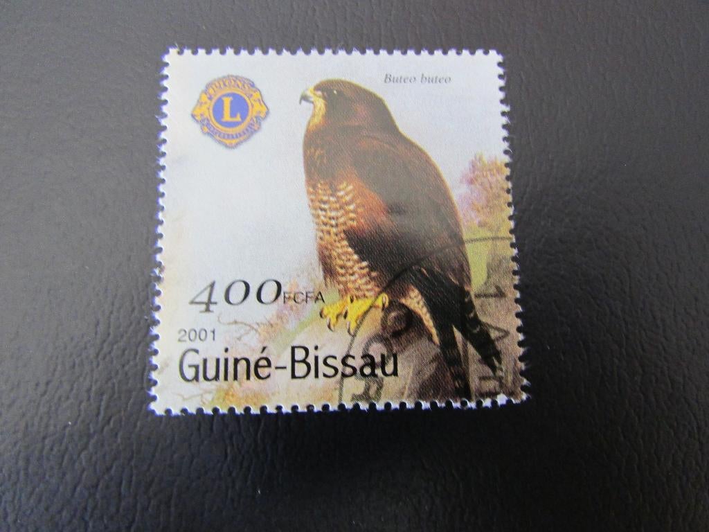 Postzegel Vogel: Buizerd uit Guinee-Bissau, Ophalen of Verzenden, Gestempeld, Dier of Natuur