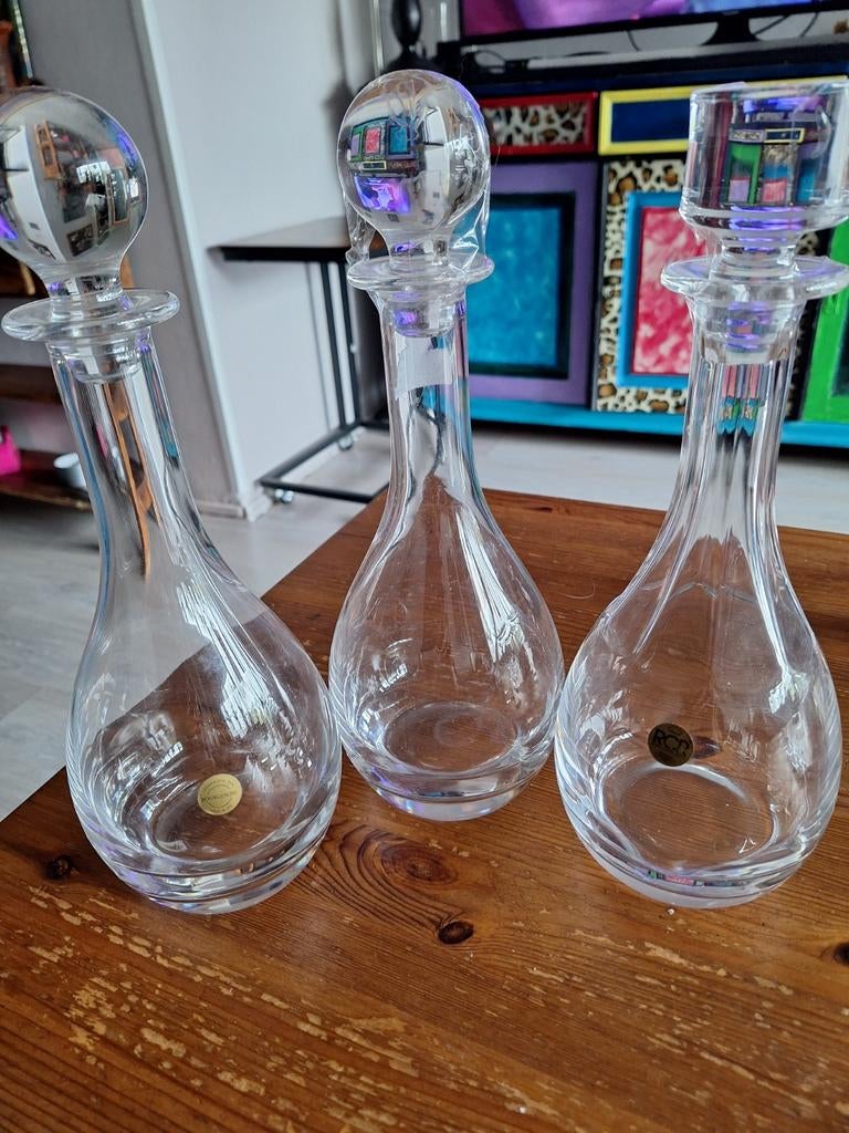 3 RCR karaffen., Antiek en Kunst, Antiek | Glas en Kristal, Ophalen
