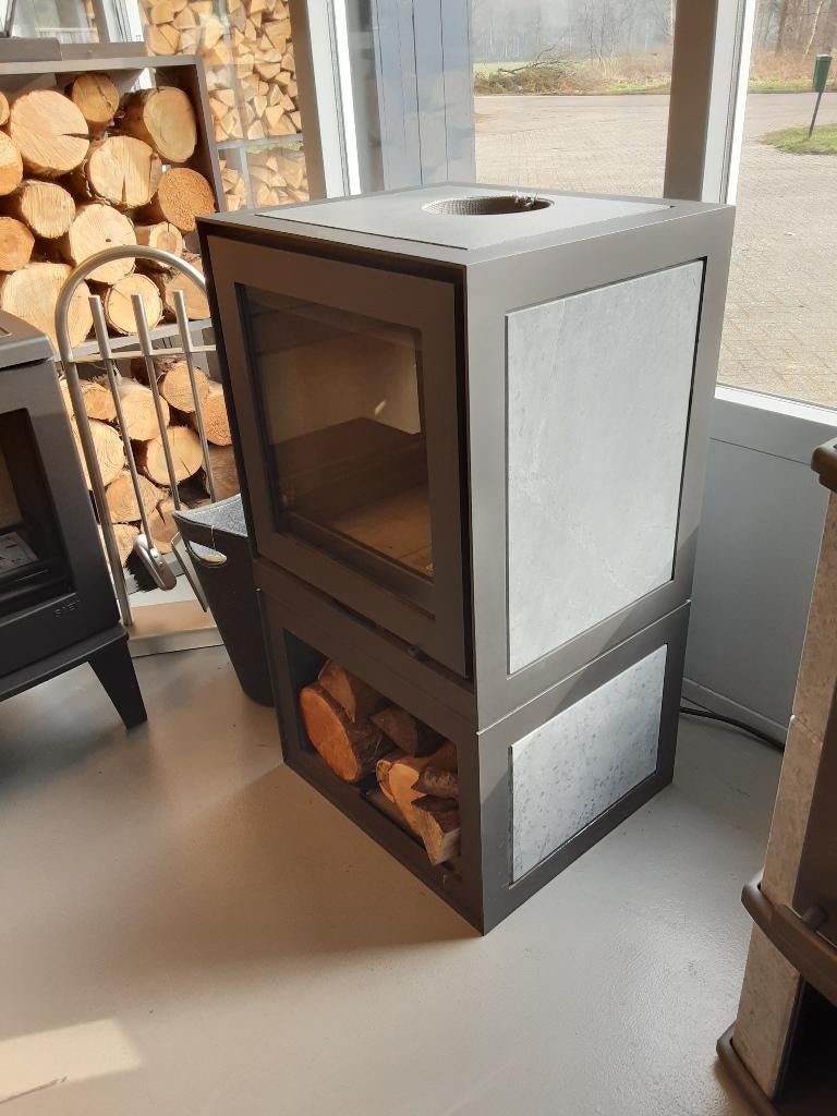 Houtkachel Altech Max B Depot Speksteen Showroommodel, Ophalen, Vrijstaand, Hout, Nieuw