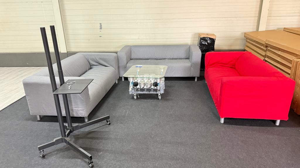 V8 Salontafel, 3 Banken & TV-standaard - Unieke Set!, Ophalen, Gebruikt, 150 tot 200 cm, Driepersoons