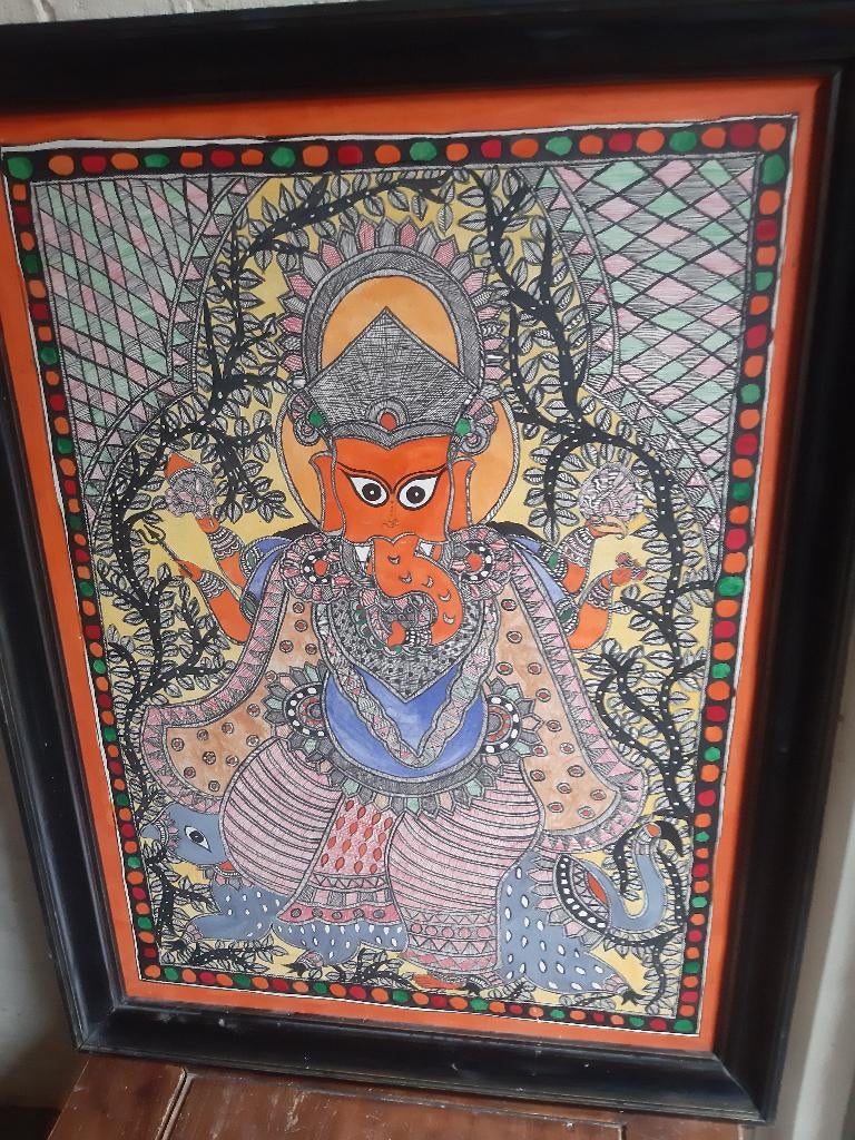Schilderij handgeschilderd: ’Gasesha’ Aquarel in mooie lijst, Huis en Inrichting, Woonaccessoires | Schilderijen, Tekeningen en Foto's