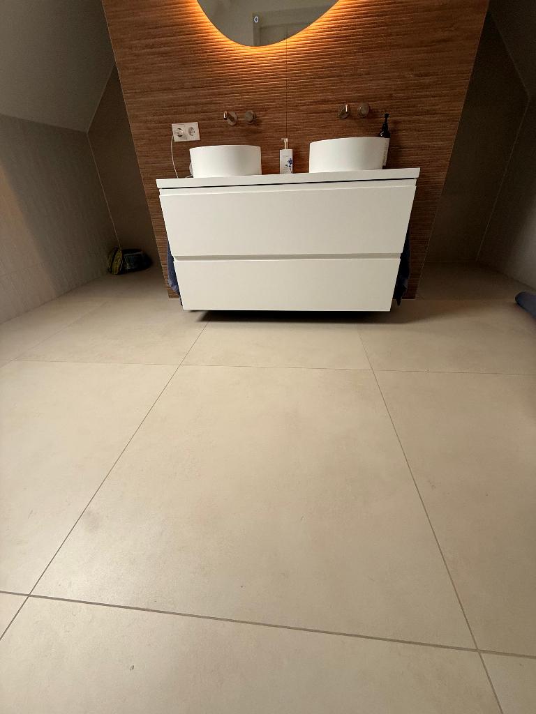 4 keramische tegels 90 x 90 cm zand/beige, Doe-het-zelf en Verbouw, Tegels, Ophalen, 60 cm of meer, Nieuw, Minder dan 5 m²